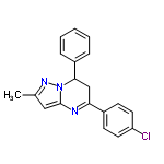 InChI=1/C19H16ClN3/c1-13-11-19-21-17(14-7-9-16(20)10-8-14)12-18(23(19)22-13)15-5-3-2-4-6-15/h2-11,18H,12H2,1H3