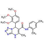 InChI=1/C23H26N6O4/c1-12-7-9-16(13(2)11-12)25-22(30)18-14(3)24-23-26-27-28-29(23)19(18)15-8-10-17(31-4)21(33-6)20(15)32-5/h7-11,19H,1-6H3,(H,25,30)(H,24,26,28)