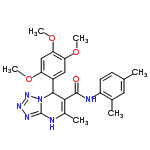 InChI=1/C23H26N6O4/c1-12-7-8-16(13(2)9-12)25-22(30)20-14(3)24-23-26-27-28-29(23)21(20)15-10-18(32-5)19(33-6)11-17(15)31-4/h7-11,21H,1-6H3,(H,25,30)(H,24,26,28)