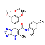 InChI=1/C23H26N6O4/c1-12-7-8-16(13(2)9-12)25-22(30)19-14(3)24-23-26-27-28-29(23)20(19)15-10-17(31-4)21(33-6)18(11-15)32-5/h7-11,20H,1-6H3,(H,25,30)(H,24,26,28)