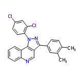 InChI=1/C24H17Cl2N3/c1-14-7-8-16(11-15(14)2)23-19-13-27-21-6-4-3-5-18(21)24(19)29(28-23)22-10-9-17(25)12-20(22)26/h3-13H,1-2H3