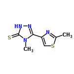 InChI=1/C7H8N4S2/c1-4-8-5(3-13-4)6-9-10-7(12)11(6)2/h3H,1-2H3,(H,10,12)