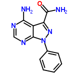 InChI=1/C12H10N6O/c13-10-8-9(11(14)19)17-18(12(8)16-6-15-10)7-4-2-1-3-5-7/h1-6H,(H2,14,19)(H2,13,15,16)