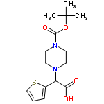 InChI=1/C15H22N2O4S/c1-15(2,3)21-14(20)17-8-6-16(7-9-17)12(13(18)19)11-5-4-10-22-11/h4-5,10,12H,6-9H2,1-3H3,(H,18,19)