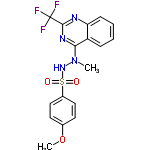 InChI=1/C17H15F3N4O3S/c1-24(23-28(25,26)12-9-7-11(27-2)8-10-12)15-13-5-3-4-6-14(13)21-16(22-15)17(18,19)20/h3-10,23H,1-2H3