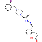 InChI=1/C22H25ClN4O4/c23-19-7-3-1-6-18(19)14-26-9-11-27(12-10-26)15-21(28)25-24-13-17-5-2-4-8-20(17)31-16-22(29)30/h1-8,13H,9-12,14-16H2,(H,25,28)(H,29,30)/b24-13-