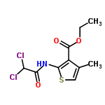 InChI=1/C10H11Cl2NO3S/c1-3-16-10(15)6-5(2)4-17-9(6)13-8(14)7(11)12/h4,7H,3H2,1-2H3,(H,13,14)