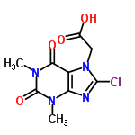 InChI=1/C9H9ClN4O4/c1-12-6-5(7(17)13(2)9(12)18)14(3-4(15)16)8(10)11-6/h3H2,1-2H3,(H,15,16)