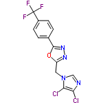 InChI=1/C13H7Cl2F3N4O/c14-10-11(15)22(6-19-10)5-9-20-21-12(23-9)7-1-3-8(4-2-7)13(16,17)18/h1-4,6H,5H2