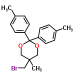 InChI=1/C20H23BrO2/c1-15-4-8-17(9-5-15)20(18-10-6-16(2)7-11-18)22-13-19(3,12-21)14-23-20/h4-11H,12-14H2,1-3H3