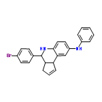 InChI=1/C24H21BrN2/c25-17-11-9-16(10-12-17)24-21-8-4-7-20(21)22-15-19(13-14-23(22)27-24)26-18-5-2-1-3-6-18/h1-7,9-15,20-21,24,26-27H,8H2