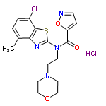 InChI=1/C18H19ClN4O3S.ClH/c1-12-2-3-13(19)16-15(12)21-18(27-16)23(17(24)14-4-5-20-26-14)7-6-22-8-10-25-11-9-22;/h2-5H,6-11H2,1H3;1H