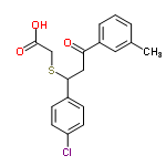 InChI=1/C18H17ClO3S/c1-12-3-2-4-14(9-12)16(20)10-17(23-11-18(21)22)13-5-7-15(19)8-6-13/h2-9,17H,10-11H2,1H3,(H,21,22)