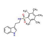 InChI=1/C21H26N2O2S/c1-13-14(2)16(4)21(17(5)15(13)3)26(24,25)23-11-10-18-12-22-20-9-7-6-8-19(18)20/h6-9,12,22-23H,10-11H2,1-5H3