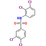 InChI=1/C12H7Cl4NO2S/c13-8-5-4-7(6-10(8)15)20(18,19)17-11-3-1-2-9(14)12(11)16/h1-6,17H