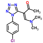 InChI=1/C13H14ClN5O/c1-9(20)12(8-18(2)3)13-15-16-17-19(13)11-6-4-10(14)5-7-11/h4-8H,1-3H3/b12-8+