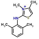 InChI=1/C13H16N2S/c1-9-6-5-7-10(2)12(9)14-13-15(4)11(3)8-16-13/h5-8H,1-4H3/p+1