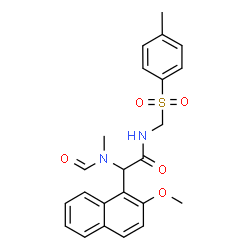 ChemSpider 2D Image | 2-[Formyl(methyl)amino]-2-(2-methoxy-1-naphthyl)-N-{[(4-methylphenyl)sulfonyl]methyl}acetamide | C23H24N2O5S