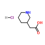 InChI=1/C7H13NO2.ClH/c9-7(10)4-6-2-1-3-8-5-6;/h6,8H,1-5H2,(H,9,10);1H