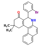 InChI=1/C25H22BrNO/c1-25(2)13-18-22-16-8-4-3-7-15(16)11-12-20(22)27-24(23(18)21(28)14-25)17-9-5-6-10-19(17)26/h3-12,24,27H,13-14H2,1-2H3