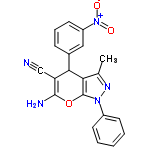 InChI=1/C20H15N5O3/c1-12-17-18(13-6-5-9-15(10-13)25(26)27)16(11-21)19(22)28-20(17)24(23-12)14-7-3-2-4-8-14/h2-10,18H,22H2,1H3