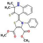 InChI=1/C24H22N2O4S2/c1-24(2)20(31)17(15-12-8-9-13-16(15)25-24)21-26(14-10-6-5-7-11-14)18(22(27)29-3)19(32-21)23(28)30-4/h5-13,25H,1-4H3/b21-17-