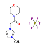 InChI=1/C10H16N3O2.F6P/c1-11-2-3-12(9-11)8-10(14)13-4-6-15-7-5-13;1-7(2,3,4,5)6/h2-3,9H,4-8H2,1H3;/q+1;-1