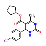 InChI=1/C17H19ClN2O3/c1-10-14(16(21)23-13-4-2-3-5-13)15(20-17(22)19-10)11-6-8-12(18)9-7-11/h6-9,13,15H,2-5H2,1H3,(H2,19,20,22)