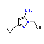 InChI=1/C8H13N3/c1-2-11-8(9)5-7(10-11)6-3-4-6/h5-6H,2-4,9H2,1H3