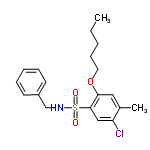 InChI=1/C19H24ClNO3S/c1-3-4-8-11-24-18-12-15(2)17(20)13-19(18)25(22,23)21-14-16-9-6-5-7-10-16/h5-7,9-10,12-13,21H,3-4,8,11,14H2,1-2H3