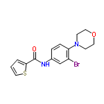 InChI=1/C15H15BrN2O2S/c16-12-10-11(17-15(19)14-2-1-9-21-14)3-4-13(12)18-5-7-20-8-6-18/h1-4,9-10H,5-8H2,(H,17,19)