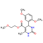 InChI=1/C17H22N2O6/c1-10-14(16(20)25-8-7-22-2)15(19-17(21)18-10)12-9-11(23-3)5-6-13(12)24-4/h5-6,9,15H,7-8H2,1-4H3,(H2,18,19,21)