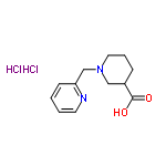 InChI=1/C12H16N2O2.2ClH/c15-12(16)10-4-3-7-14(8-10)9-11-5-1-2-6-13-11;;/h1-2,5-6,10H,3-4,7-9H2,(H,15,16);2*1H