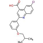 InChI=1/C20H18ClNO3/c1-12(2)11-25-15-5-3-4-13(8-15)19-10-17(20(23)24)16-9-14(21)6-7-18(16)22-19/h3-10,12H,11H2,1-2H3,(H,23,24)