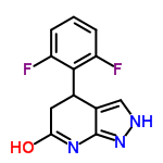 InChI=1/C12H9F2N3O/c13-8-2-1-3-9(14)11(8)6-4-10(18)16-12-7(6)5-15-17-12/h1-3,5-6H,4H2,(H2,15,16,17,18)