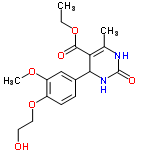 InChI=1/C17H22N2O6/c1-4-24-16(21)14-10(2)18-17(22)19-15(14)11-5-6-12(25-8-7-20)13(9-11)23-3/h5-6,9,15,20H,4,7-8H2,1-3H3,(H2,18,19,22)