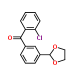 InChI=1/C16H13ClO3/c17-14-7-2-1-6-13(14)15(18)11-4-3-5-12(10-11)16-19-8-9-20-16/h1-7,10,16H,8-9H2