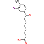 InChI=1/C15H19BrO3/c1-11-8-9-12(10-13(11)16)14(17)6-4-2-3-5-7-15(18)19/h8-10H,2-7H2,1H3,(H,18,19)