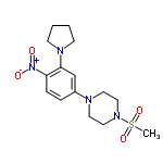 InChI=1/C15H22N4O4S/c1-24(22,23)18-10-8-16(9-11-18)13-4-5-14(19(20)21)15(12-13)17-6-2-3-7-17/h4-5,12H,2-3,6-11H2,1H3