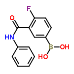 InChI=1/C13H11BFNO3/c15-12-7-6-9(14(18)19)8-11(12)13(17)16-10-4-2-1-3-5-10/h1-8,18-19H,(H,16,17)