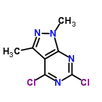 InChI=1/C7H6Cl2N4/c1-3-4-5(8)10-7(9)11-6(4)13(2)12-3/h1-2H3