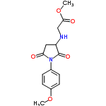 InChI=1/C14H16N2O5/c1-20-10-5-3-9(4-6-10)16-12(17)7-11(14(16)19)15-8-13(18)21-2/h3-6,11,15H,7-8H2,1-2H3