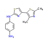 InChI=1/C14H14N4S2/c1-8-13(20-9(2)16-8)12-7-19-14(18-12)17-11-5-3-10(15)4-6-11/h3-7H,15H2,1-2H3,(H,17,18)