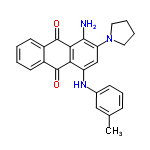 InChI=1/C25H23N3O2/c1-15-7-6-8-16(13-15)27-19-14-20(28-11-4-5-12-28)23(26)22-21(19)24(29)17-9-2-3-10-18(17)25(22)30/h2-3,6-10,13-14,27H,4-5,11-12,26H2,1H3