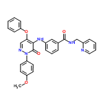 InChI=1/C30H25N5O4/c1-38-25-15-13-24(14-16-25)35-30(37)28(27(20-33-35)39-26-11-3-2-4-12-26)34-22-10-7-8-21(18-22)29(36)32-19-23-9-5-6-17-31-23/h2-18,20,34H,19H2,1H3,(H,32,36)