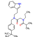 InChI=1/C30H41N3O2/c1-7-17-33(29(35)22(2)3)21-28(34)32(20-23-12-14-25(15-13-23)30(4,5)6)18-16-24-19-31-27-11-9-8-10-26(24)27/h8-15,19,22,31H,7,16-18,20-21H2,1-6H3