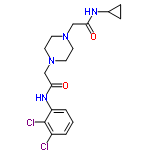 InChI=1/C17H22Cl2N4O2/c18-13-2-1-3-14(17(13)19)21-16(25)11-23-8-6-22(7-9-23)10-15(24)20-12-4-5-12/h1-3,12H,4-11H2,(H,20,24)(H,21,25)