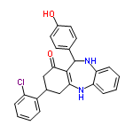 InChI=1/C25H21ClN2O2/c26-19-6-2-1-5-18(19)16-13-22-24(23(30)14-16)25(15-9-11-17(29)12-10-15)28-21-8-4-3-7-20(21)27-22/h1-12,16,25,27-29H,13-14H2