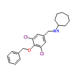 InChI=1/C21H25Cl2NO/c22-19-12-17(14-24-18-10-6-1-2-7-11-18)13-20(23)21(19)25-15-16-8-4-3-5-9-16/h3-5,8-9,12-13,18,24H,1-2,6-7,10-11,14-15H2