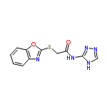 InChI=1/C11H9N5O2S/c17-9(15-10-12-6-13-16-10)5-19-11-14-7-3-1-2-4-8(7)18-11/h1-4,6H,5H2,(H2,12,13,15,16,17)